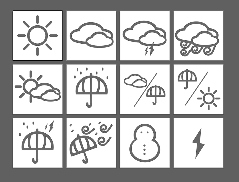 お天気アイコン12種類